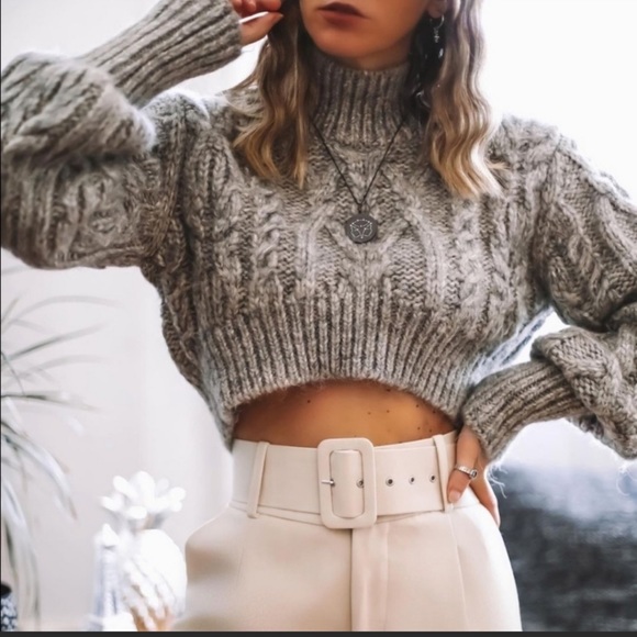 Zara | Sweaters | Zara Cropped Cable 